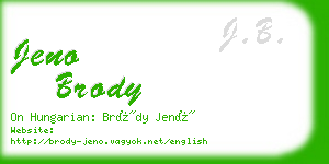 jeno brody business card